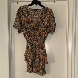 Zara Multicolor Patterned Midi Dress